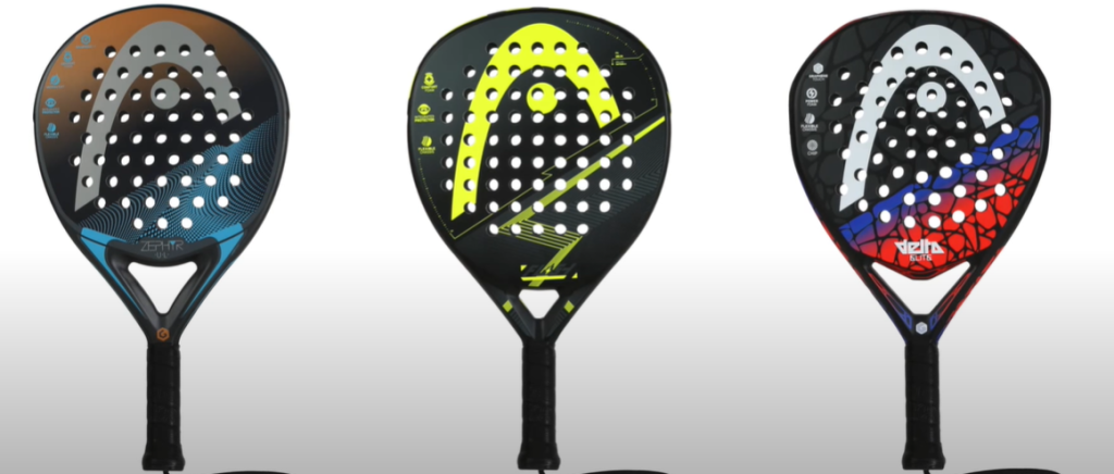 les formes de raquette de padel